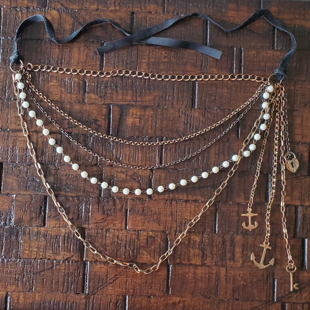 Forever 21 asymmetrical necklace.